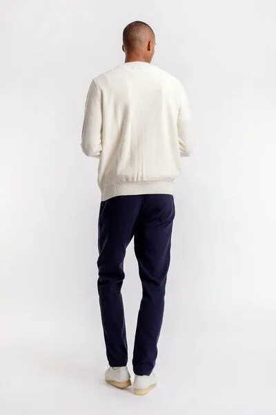Rotholz Rotholz Zopfpullover aus Bio Merinowolle, Weiss, – Produktbild 3 von 4