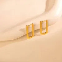 ELEKTROPULLI Matte Längliche Ovale Creolen Ohrringe 22mm x 12mm von Elektropulli – Produktbild 1 von 1