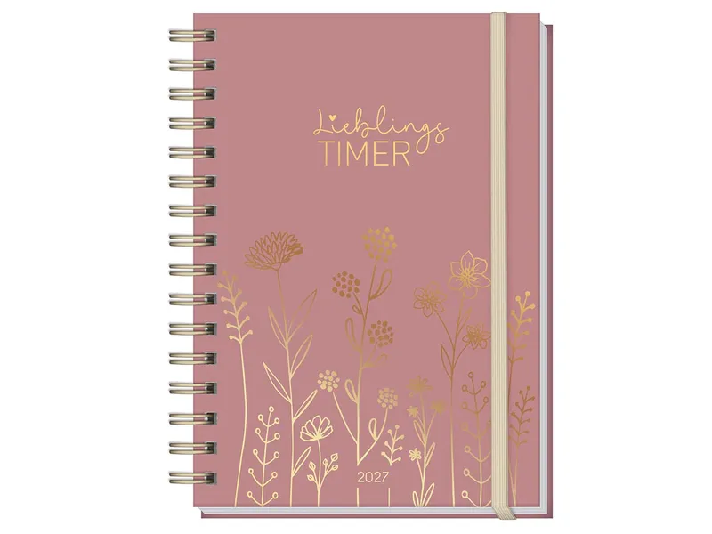 Häfft Häfft Wochenkalender Lieblings-Timer 2027, fine flowers rosé – Produktbild 1 von 1