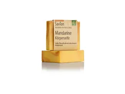 Savion - feine Seifen Manufaktur Biologische Duschseife Mandarine 80 g Für normale Haut – Produktbild 1 von 1