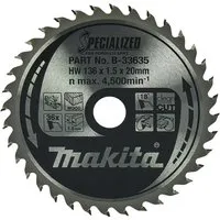Makita Makita Sägeblatt SPECIALIZED "B-33635" 136x20x36Z – Produktbild 1 von 1