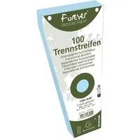 Exacompta 6 x 100 Exacompta Trennstreifen "Forever", Trapezform, 180 g/m², 105 x 240 mm, hellblau – Produktbild 1 von 1
