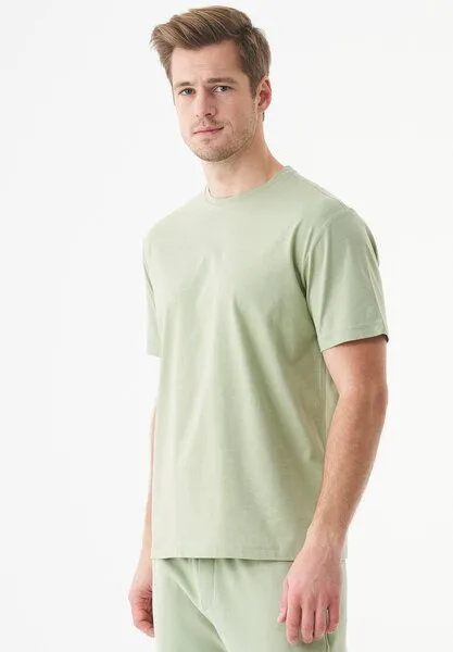 ORGANICATION ORGANICATION ESSENTIALS-TILLO-Unisex Basic T-Shirt aus Bio-Baumwolle, Sage green, – Produktbild 3 von 3