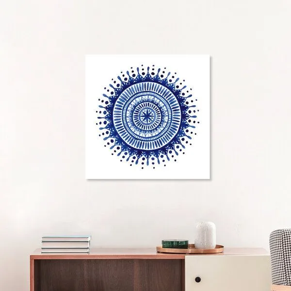 Photocircle Photocircle Poster / Leinwandbild - Blue Watercolor Mandala – Produktbild 3 von 4