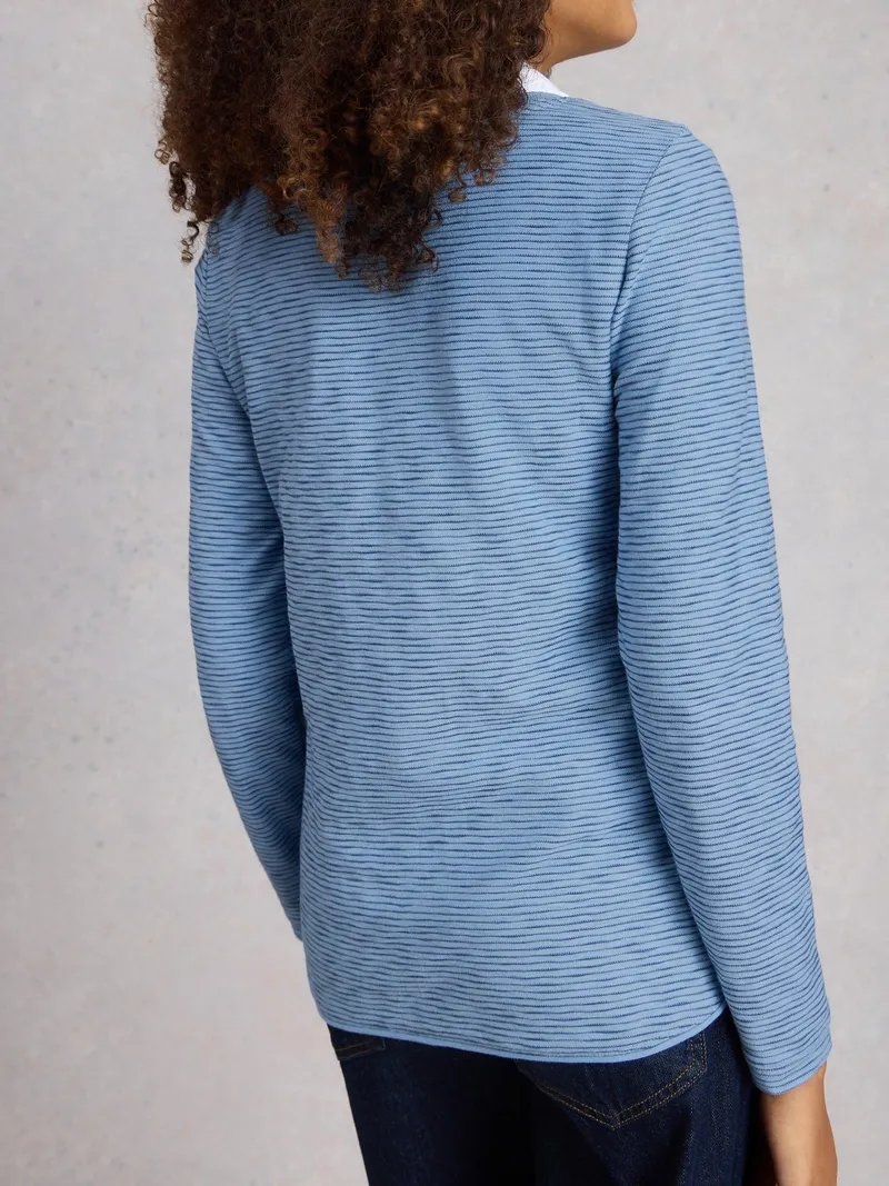 White Stuff Langarmshirt Clara - 34, Mittelblau, – Produktbild 4 von 4