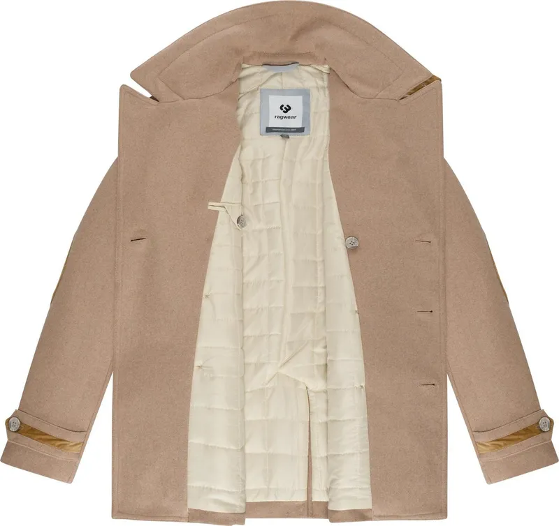 ragwear ragwear Kurzmantel Parr YOUMODO klassischer Herren Wintermantel mit Reverskragen, Braun, – Produktbild 1 von 4