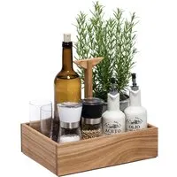 fairwerk FAIRWERK Gewürzkiste mit Griff, groß, B 30 x T 22 x H 8 cm, Eiche geölt – Produktbild 1 von 1