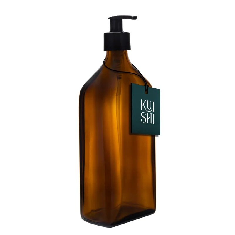 Kuishi Bernsteinfarbener rechteckiger Seifenspender – Produktbild 1 von 4