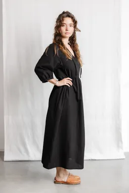 Jyoti - Fair Works Jyoti - Fair Works Damen vegan Kleid Paudali Schwarz – Produktbild 1 von 1