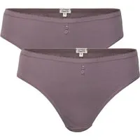 Living Crafts LIVING CRAFTS - Damen Slip, 2er-Pack - Lila (100% Bio-Baumwolle), Nachhaltige Mode, Bio Bekleidung, Lila, – Produktbild 2 von 2