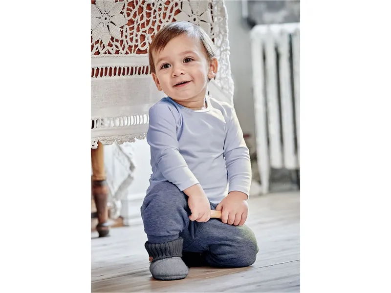 Maximo Baby Pumphose Bio-Baumwolle indigomeliert Gr. 86/92, Blau, – Produktbild 2 von 2