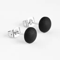 ALEXASCHA ALEXASCHA Minimalistische Ohrstecker | schwarz | 7 mm – Produktbild 1 von 1