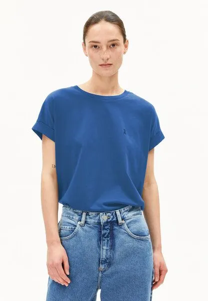 ARMEDANGELS ARMEDANGELS IDAARA Damen T-Shirt aus Bio-Baumwolle, Dark morning, – Produktbild 1 von 4