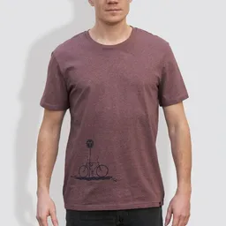 little kiwi little kiwi Herren T-Shirt, "No Way", Black Heather Cranberry – Produktbild 1 von 1