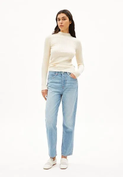 ARMEDANGELS ARMEDANGELS ALAANIA Damen Pullover Slim Fit aus Bio-Baumwolle, Oatmilk, – Produktbild 5 von 5
