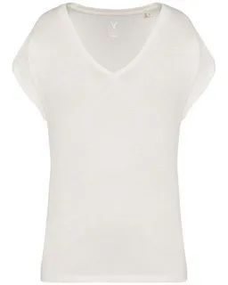 YTWOO YTWOO Oversized Damen T-Shirt aus Bio-Baumwolle, V-Ausschnitt – Produktbild 1 von 1