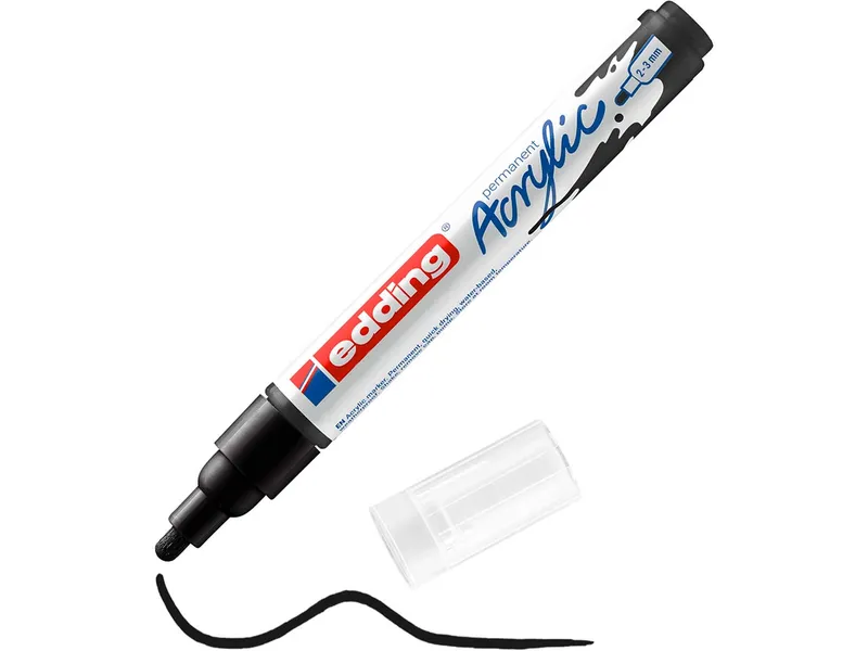 Edding Edding Acrylmarker "Acrylic 5100" Rundspitze mittel, Schwarz, – Produktbild 1 von 1