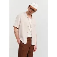 Rotholz Rotholz Herren vegan Hemd Bowling Strukturiert Blassgrau – Produktbild 1 von 1