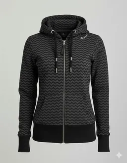 ragwear ragwear Kapuzensweatjacke YODA ZIP ZIG ZAG O mit Logostickerei – Produktbild 1 von 1