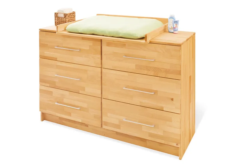 Pinolino Pinolino Jugendzimmer-Set „Natura” extrabreit groß mit Hochbett, 3-tlg., Natur, – Produktbild 2 von 2