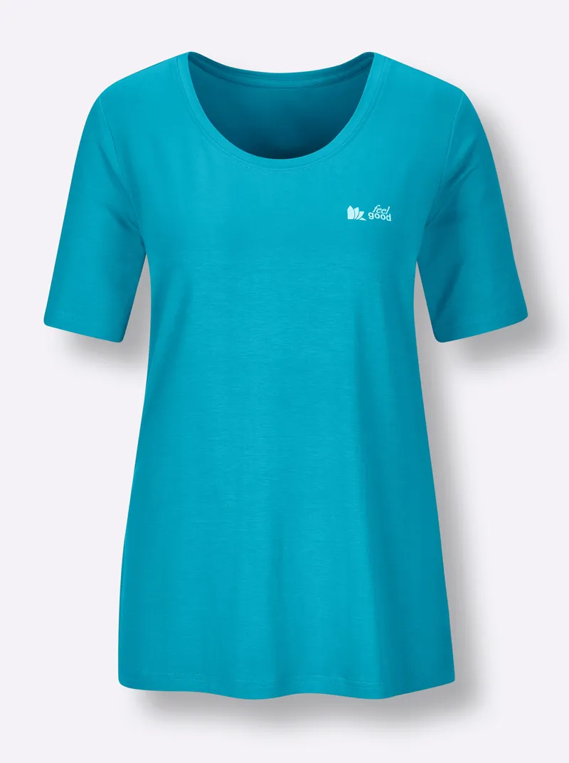 feel good Shirt türkis, Türkis, – Produktbild 1 von 2