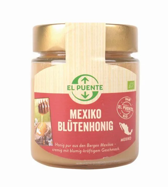 El Puente El Puente Bio-Blütenhonig aus Mexiko | Fair Trade | Bio-zertifiziert | Glutenfrei, Mehrfarbig, – Produktbild 1 von 2