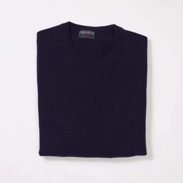 Osborne Knitwear Osborne Knitwear Gelongwoll-Pullover, Navy (blau), – Produktbild 4 von 4