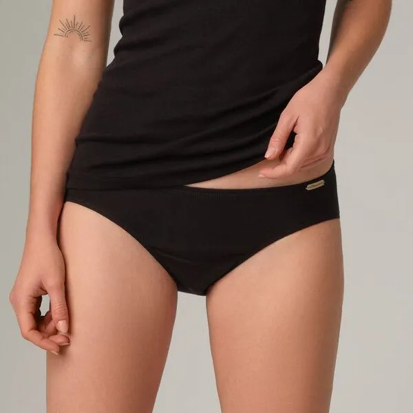 comazo|earth comazo|earth Fairtrade Pure Cotton Mini-Slip | GOTS zertifiziert, Schwarz, – Produktbild 1 von 4