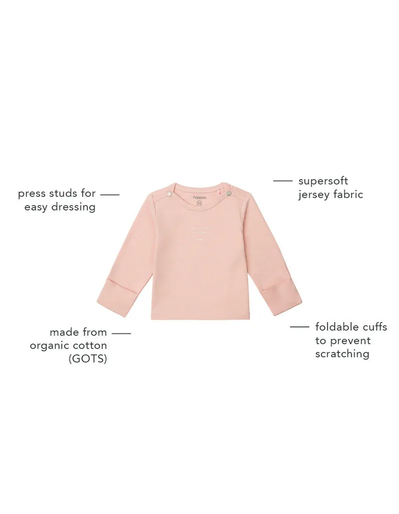 Noppies Baby Langarmshirt Neisse, Rosa, – Produktbild 1 von 3