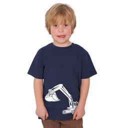 HANDGEDRUCKT HANDGEDRUCKT "Bagger" Unisex Kinder T-Shirt – Produktbild 1 von 1
