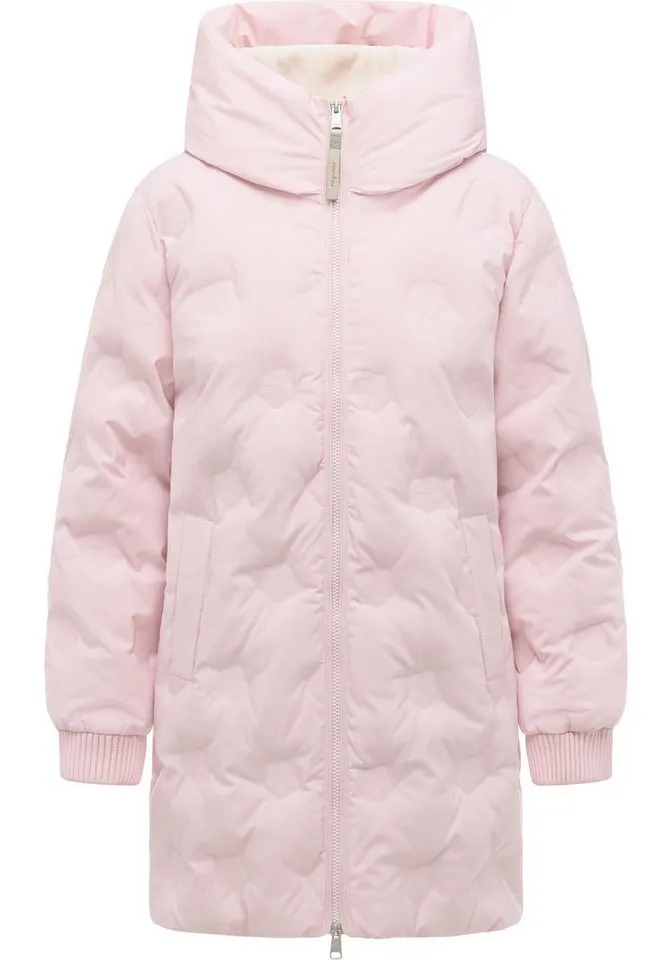 ragwear ragwear Kurzmantel Noxie Embossed Y Leichter Winter-Steppmantel mit Kapuze, wasserdicht, Rosa, – Produktbild 2 von 5