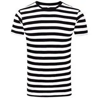 Mantis Mantis Damen / Herren Unisex T-Shirt Shirt Striped gestreift Bio Baumwolle Vegan, Schwarz/weiss, – Produktbild 1 von 1
