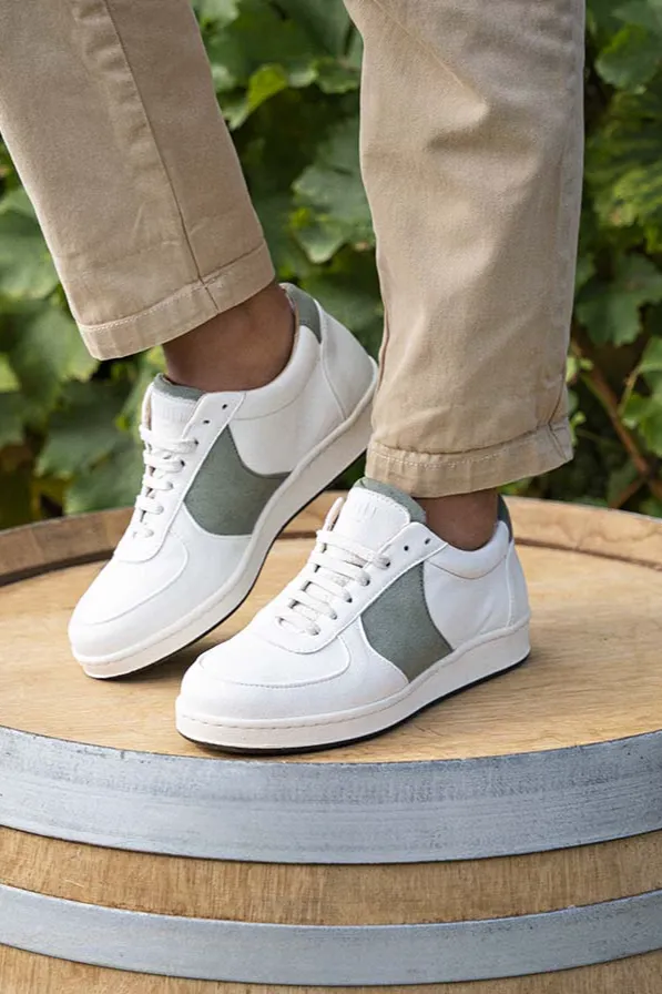 Minuit Sur Terre Minuit Sur Terre Herren vegan Sneaker Cepage Chardonnay Weiß/Salbeigrün, Weiß, – Produktbild 2 von 2