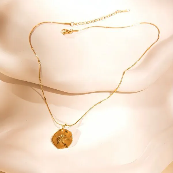 ELEKTROPULLI ELEKTROPULLI Kette 1mm schmal mit Anhänger, Set mit Ohrringen, Gold, – Produktbild 7 von 8