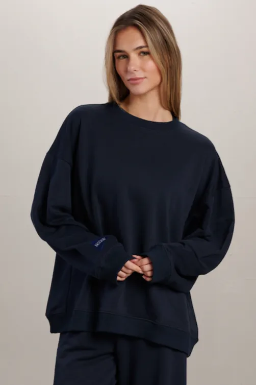 SEAAV SEAAV Damen vegan Sweatshirt Dune Crew Mitternachtsblau, Extra dunkelblau, – Produktbild 2 von 2