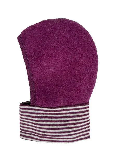 Pickapooh Pickapooh Schlupfmütze Schlüfli Wollfleece-Mütze mit Wolle-Seide-Halsschutz, Dahlia, – Produktbild 1 von 3