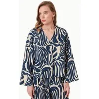 ORGANICATION ORGANICATION Bluse aus LENZING ECOVERO mit Muster, Abstract, – Produktbild 1 von 1