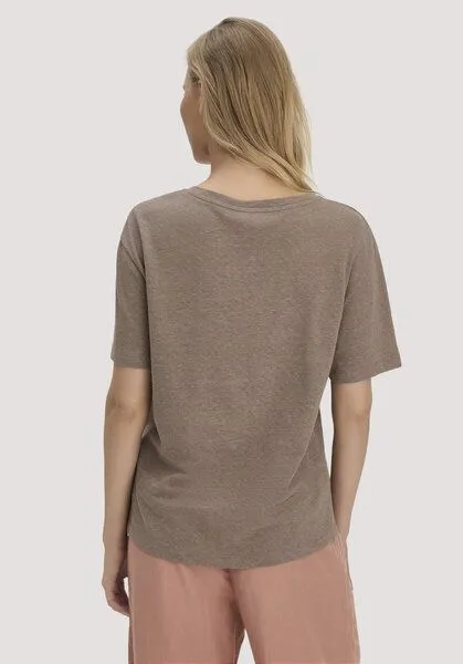 hessnatur hessnatur T-Shirt Oversize aus Leinen und Bio-Baumwolle, Mocca, – Produktbild 2 von 4
