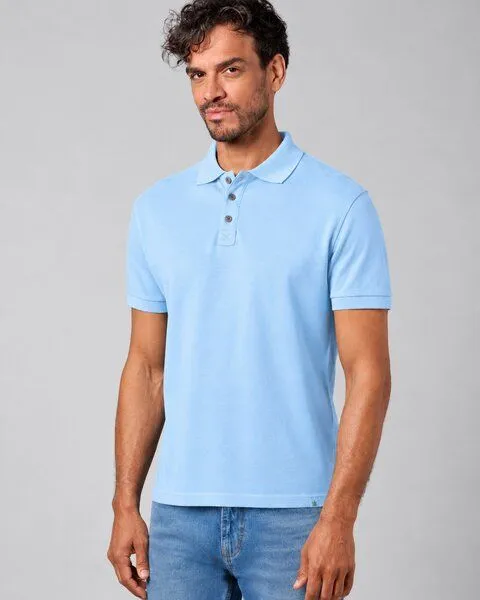 HempAge HempAge Herren Poloshirt Hanf/Biobaumwolle, Glacier(blau), – Produktbild 1 von 4