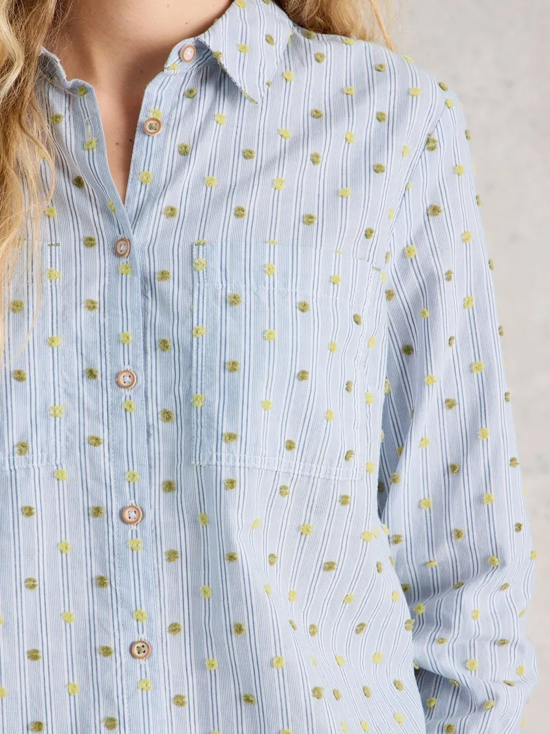 White Stuff Bluse Sophie aus Bio-Baumwolle - 44, Blau multi, – Produktbild 3 von 4
