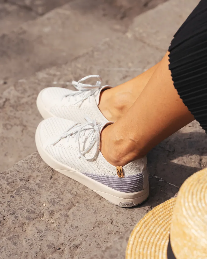 SAOLA SAOLA Damen vegan Sneaker Damen Cannon Knit 3 Weiß Mauve, Weiß, – Produktbild 2 von 2