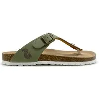 thies Vegane thies ® Eco Bio Thong Sandale aus rec. PET mit Kork-Tieffussbett, Emerald (grün), – Produktbild 1 von 1