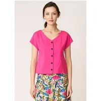 LANA Organic LANA Organic Shirt mit Knopfleiste, Modell Edda, Very berry, – Produktbild 1 von 1