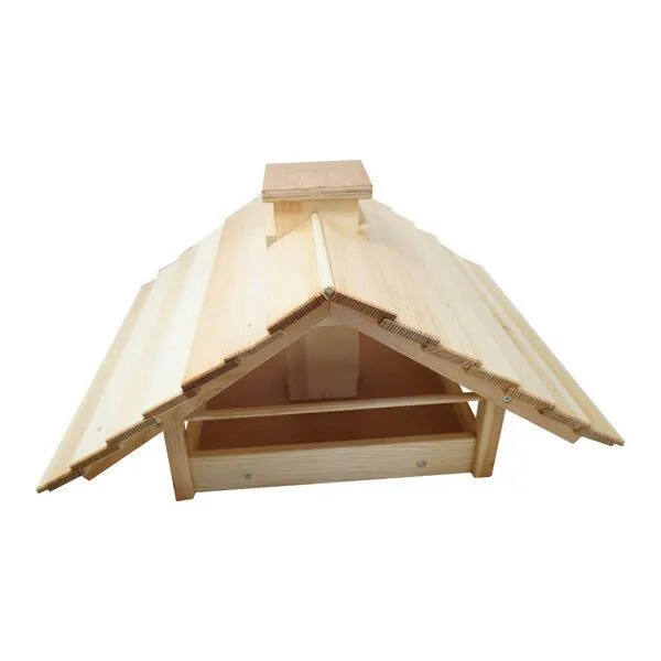 NATUREHOME NATUREHOME Vogelhaus mit Satteldach und Futterschacht – Produktbild 1 von 4