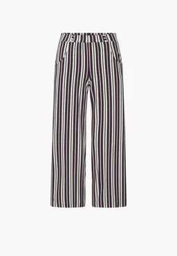 LAURIE LAURIE Damen vegan Hose Donna Loose Jersey Crop Nautical Stripe – Produktbild 1 von 1