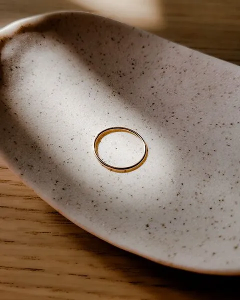 lille mus lille mus Ring 'Basic' 925 Silber, Gold, – Produktbild 1 von 4