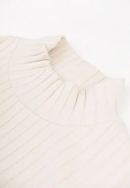 Rotholz Rotholz Langarmshirt - Longsleeve Mockneck - aus einem Biobaumwolle/Elastan Mix, Off white (weiß), – Produktbild 2 von 3