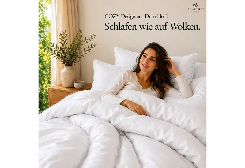 MAGANO Spannbettlaken, Luxus 100% TENCEL ™ Lyocell, Bettlaken, Gummizug: rundum, 400 TC Fadendichte, Hypoallergen, Thermoregulierend, Weiß, – Produktbild 3 von 5