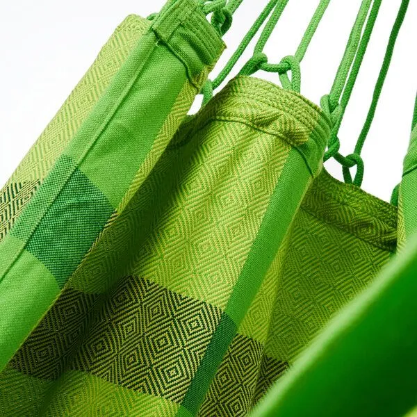 HängemattenGlück HängemattenGlück Hängesessel aus Bio-Baumwolle, handgewebt, GOTS zertifiziert, Sonjo, Verde grün, – Produktbild 4 von 5