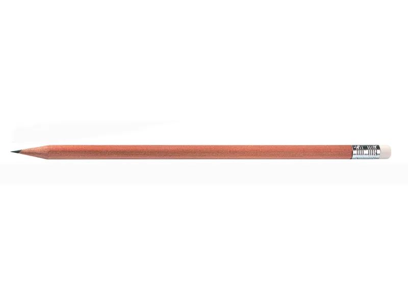 Memo Bleistift 6-eckig natur mit Radiertip, FSC-zertifiziert 18,5 cm – Produktbild 1 von 1